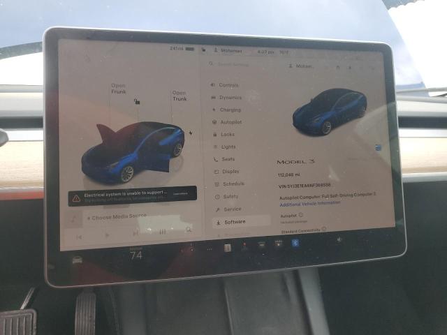 Photo 9 from auction – 2022 TESLA MODEL 3 with VIN 5YJ3E1EA6NF369556