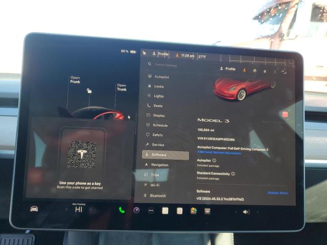 Photo 9 from auction – 2023 TESLA MODEL 3 with VIN 5YJ3E1EA9PF455365