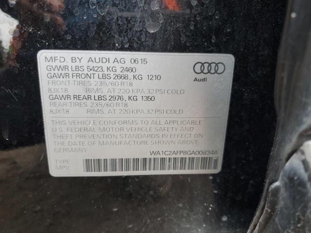 Photo 14 from auction – 2016 AUDI Q5 PREMIUM with VIN WA1C2AFP8GA008346
