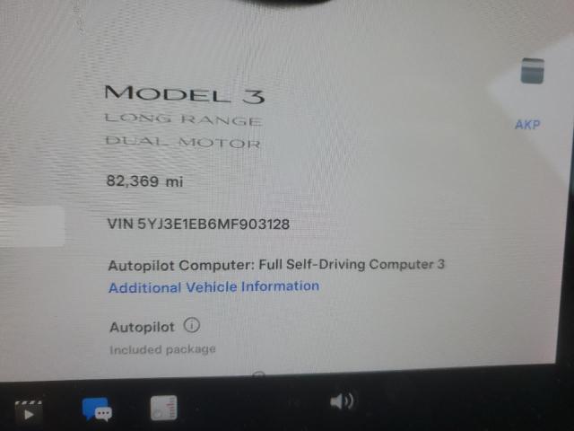 Photo 9 from auction – 2021 TESLA MODEL 3 with VIN 5YJ3E1EB6MF903128