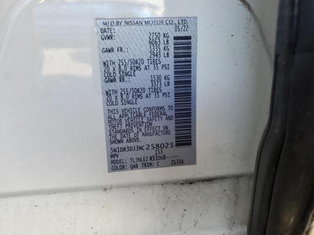 Photo 14 from auction – 2022 NISSAN PATHFINDER with VIN 5N1DR3DJ3NC258025
