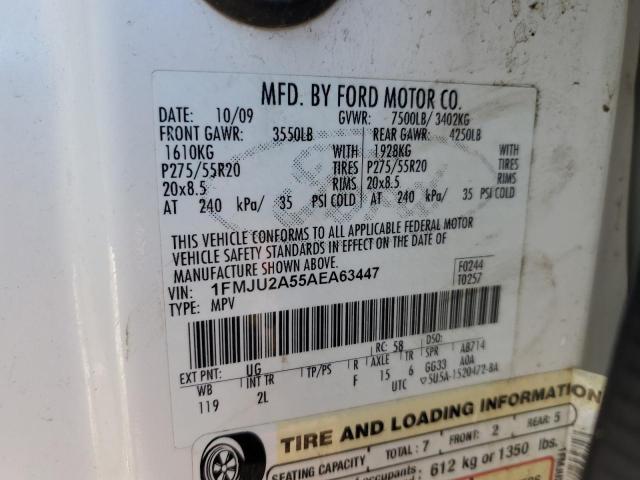 Photo 14 from auction – 2010 FORD EXPEDITION with VIN 1FMJU2A55AEA63447
