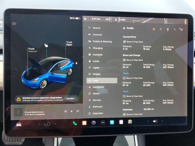 Photo 9 from auction – 2020 TESLA MODEL 3 with VIN 5YJ3E1EB3LF628445