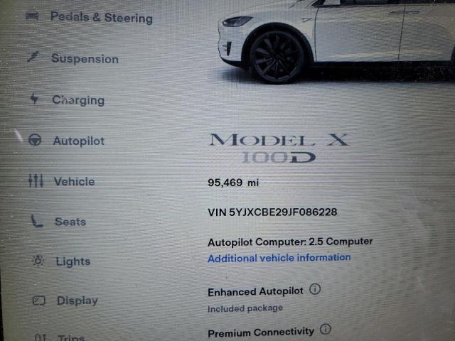 Photo 9 from auction – 2018 TESLA MODEL X with VIN 5YJXCBE29JF086228