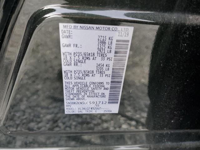 Photo 14 from auction – 2020 NISSAN PATHFINDER with VIN 5N1DR2CN5LC591712