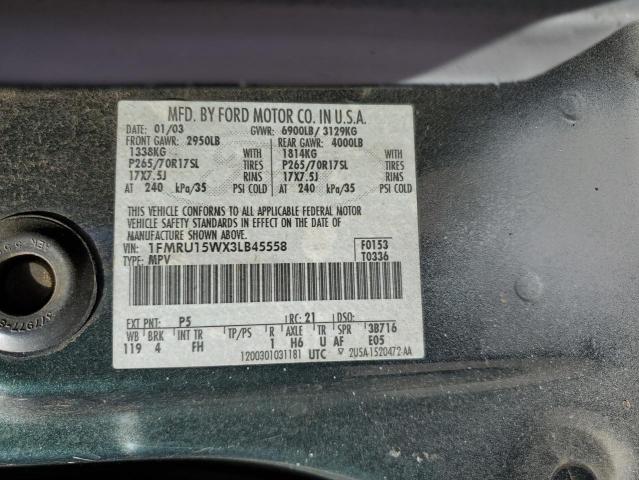 Photo 14 from auction – 2003 FORD EXPEDITION with VIN 1FMRU15WX3LB45558