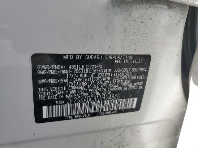 Photo 14 from auction – 2022 SUBARU FORESTER P with VIN JF2SKADC3NH424845