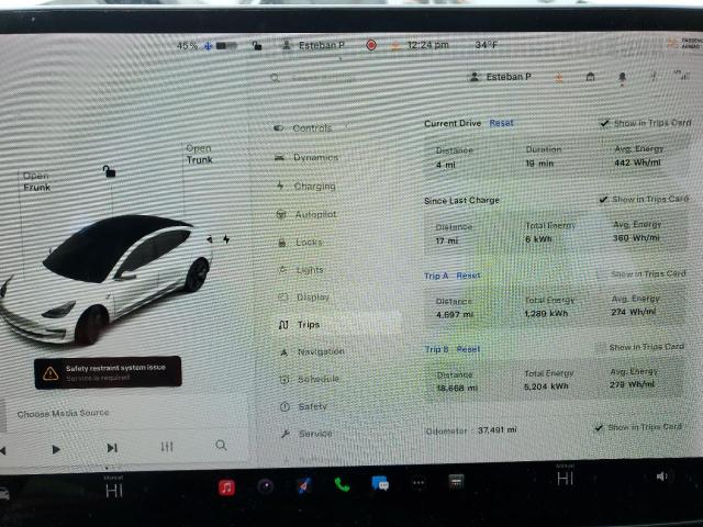 Photo 9 from auction – 2019 TESLA MODEL 3 with VIN 5YJ3E1EB2KF510692