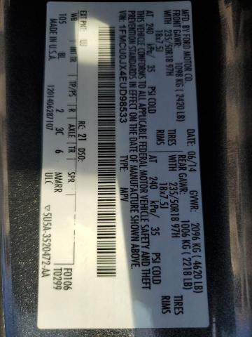 Photo 14 from auction – 2014 FORD ESCAPE TIT with VIN 1FMCU0JX4EUD98533
