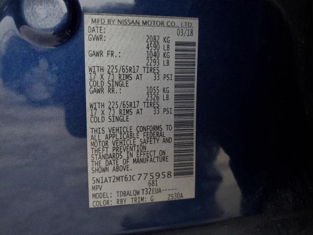 Photo 14 from auction – 2018 NISSAN ROGUE S with VIN 5N1AT2MT6JC775958