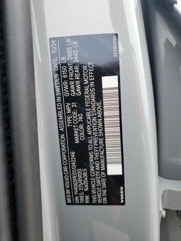 Photo 14 from auction – 2025 VOLVO XC90 PLUS with VIN YV4062PE0S1342246