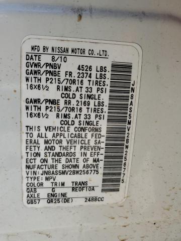 Photo 14 from auction – 2011 NISSAN ROGUE S with VIN JN8AS5MV2BW256775