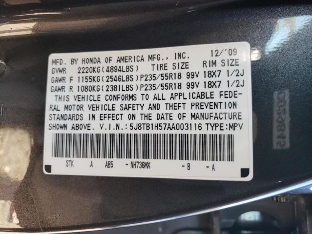 Photo 14 from auction – 2010 ACURA RDX TECHNO with VIN 5J8TB1H57AA003116