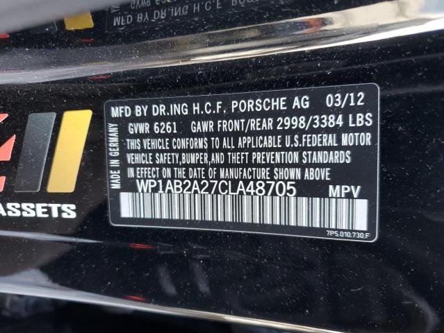 Photo 14 from auction – 2012 PORSCHE CAYENNE S with VIN WP1AB2A27CLA48705