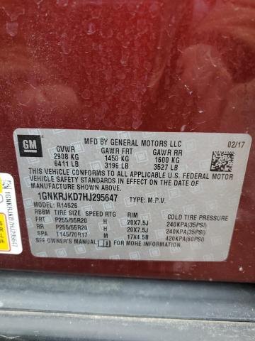 Photo 14 from auction – 2017 CHEVROLET TRAVERSE P with VIN 1GNKRJKD7HJ295647