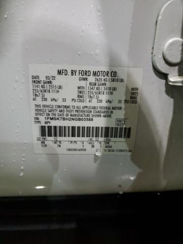 Photo 14 from auction – 2022 FORD EXPLORER with VIN 1FMSK7BH2NGB03588