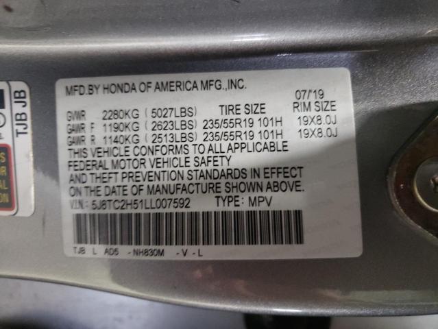 Photo 14 from auction – 2020 ACURA RDX TECHNO with VIN 5J8TC2H51LL007592
