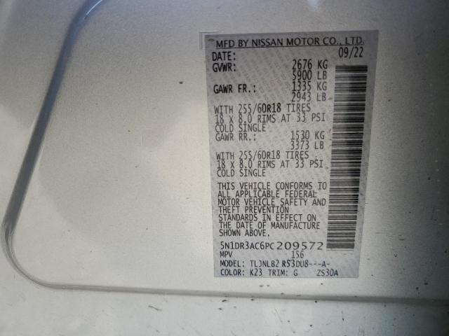 Photo 14 from auction – 2023 NISSAN PATHFINDER with VIN 5N1DR3AC6PC209572