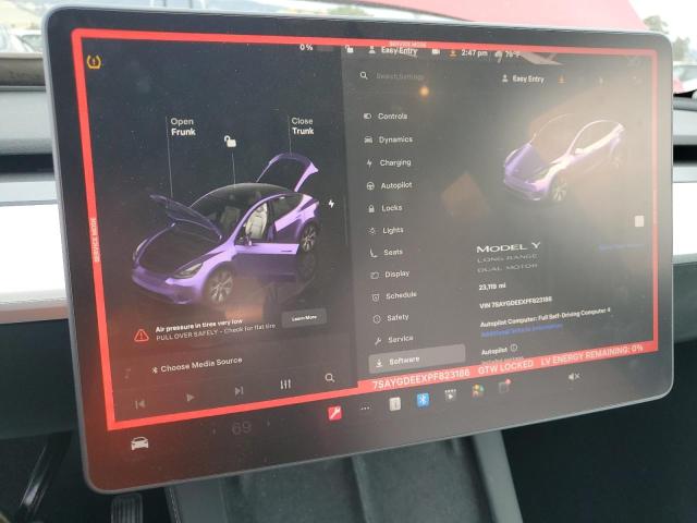 Photo 9 from auction – 2023 TESLA MODEL Y with VIN 7SAYGDEEXPF823186