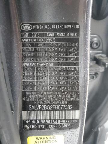 Photo 14 from auction – 2015 LAND ROVER RANGE ROVE with VIN SALVP2BG2FH077382