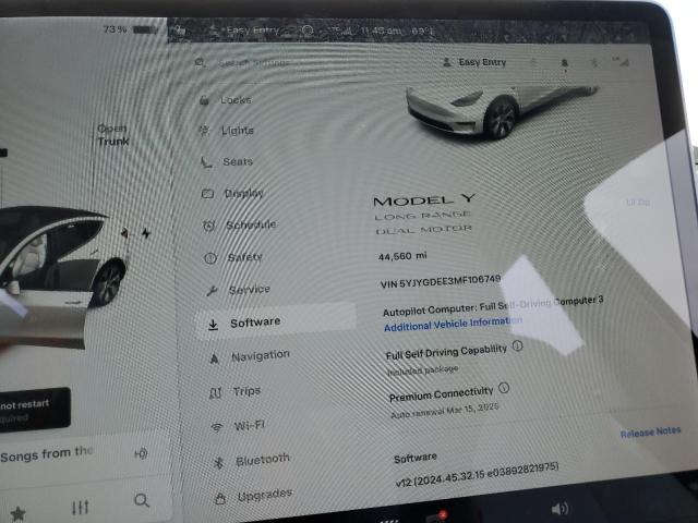 Photo 9 from auction – 2021 TESLA MODEL Y with VIN 5YJYGDEE3MF106749