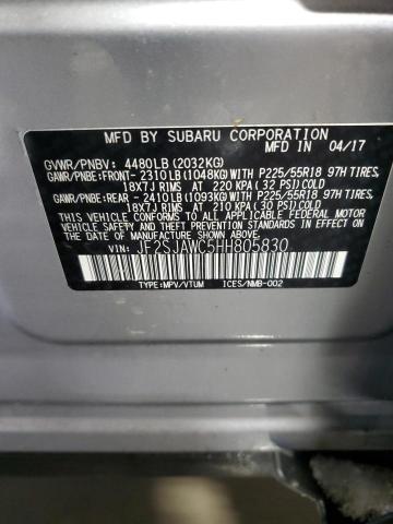 Photo 14 from auction – 2017 SUBARU FORESTER 2 with VIN JF2SJAWC5HH805830