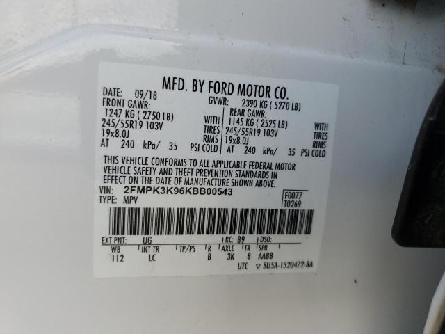 Photo 14 from auction – 2019 FORD EDGE TITAN with VIN 2FMPK3K96KBB00543