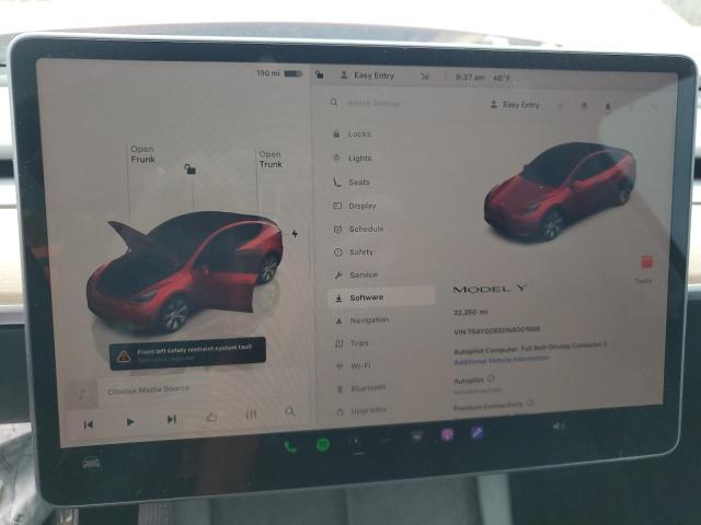 Photo 9 from auction – 2022 TESLA MODEL Y with VIN 7SAYGDEE0NA001698