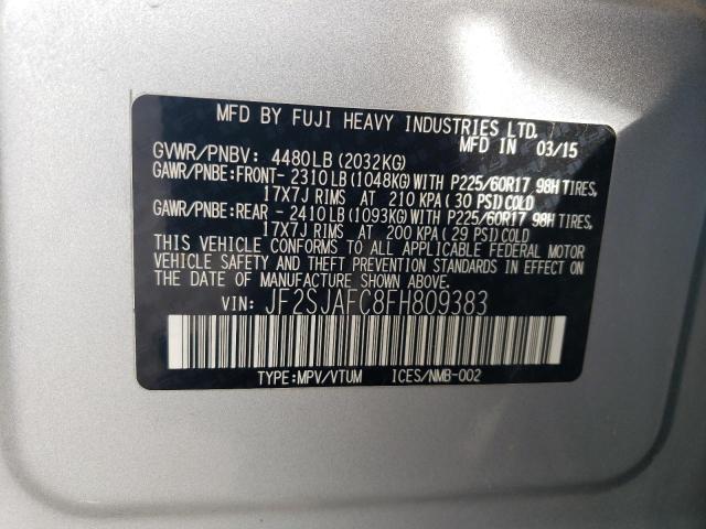 Photo 14 from auction – 2015 SUBARU FORESTER 2 with VIN JF2SJAFC8FH809383
