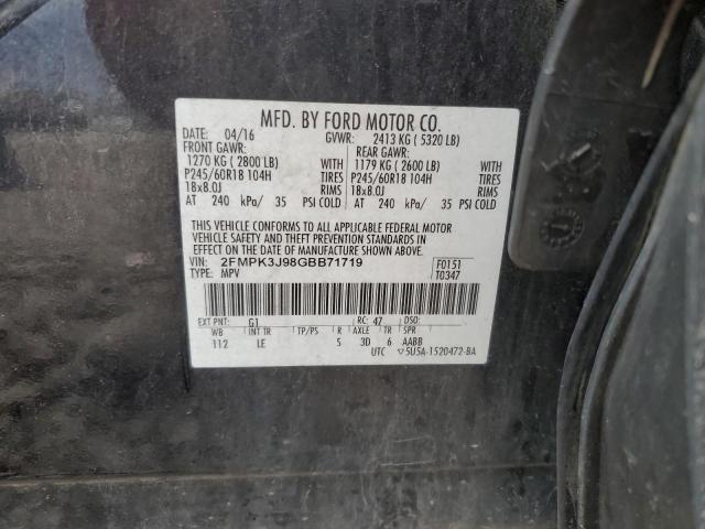 Photo 14 from auction – 2016 FORD EDGE SEL with VIN 2FMPK3J98GBB71719