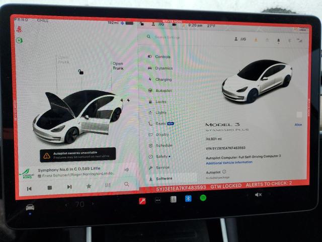 Photo 9 from auction – 2019 TESLA MODEL 3 with VIN 5YJ3E1EA7KF483593