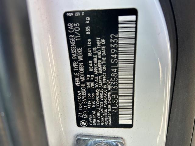 Снимка 10 от търг – 2004 BMW Z4 2.5 с VIN 4USBT33584LS49332