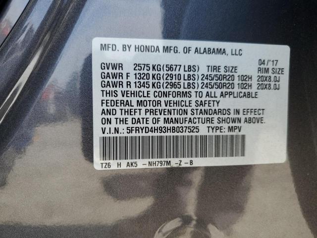 Photo 14 from auction – 2017 ACURA MDX ADVANC with VIN 5FRYD4H93HB037525
