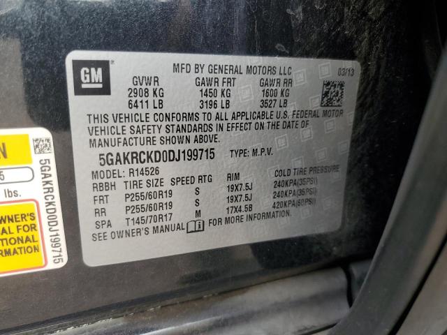 Photo 14 from auction – 2013 BUICK ENCLAVE with VIN 5GAKRCKD0DJ199715