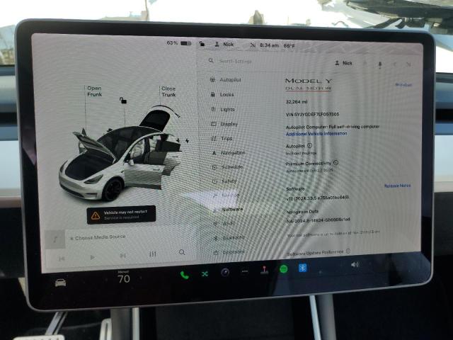 Photo 9 from auction – 2020 TESLA MODEL Y with VIN 5YJYGDEF7LF057305