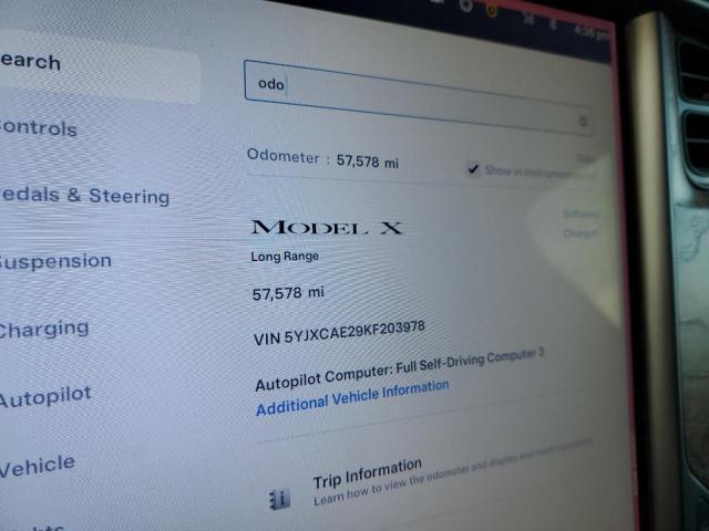 Photo 9 from auction – 2019 TESLA MODEL X with VIN 5YJXCAE29KF203978