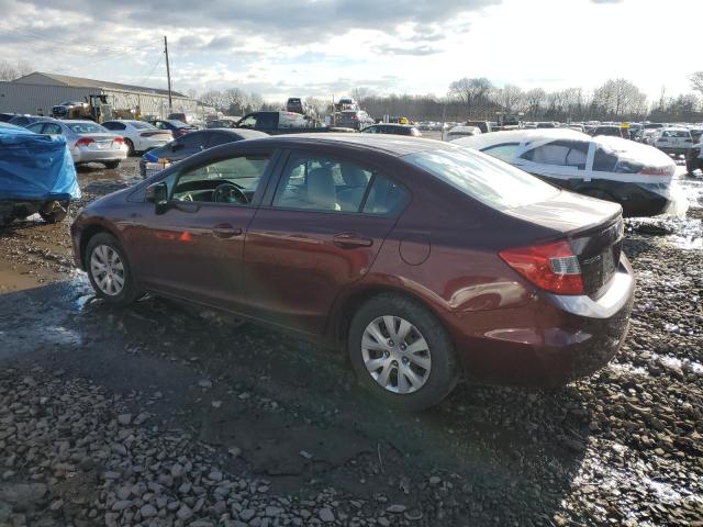 Photo 2 from auction – 2012 HONDA CIVIC LX with VIN 19XFB2F55CE363747