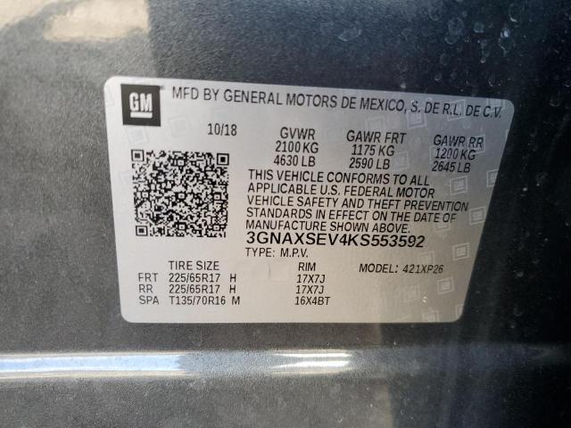Photo 14 from auction – 2019 CHEVROLET EQUINOX LS with VIN 3GNAXSEV4KS553592