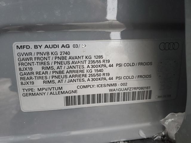 Photo 14 from auction – 2024 AUDI Q4 E-TRON with VIN WA1GUAFZ7RP060161