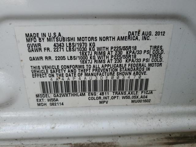 Photo 14 from auction – 2013 MITSUBISHI OUTLANDER with VIN 4A4AP4AU3DE003470