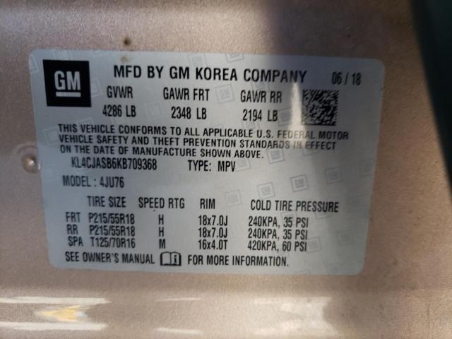 Photo 14 from auction – 2019 BUICK ENCORE PRE with VIN KL4CJASB6KB709368
