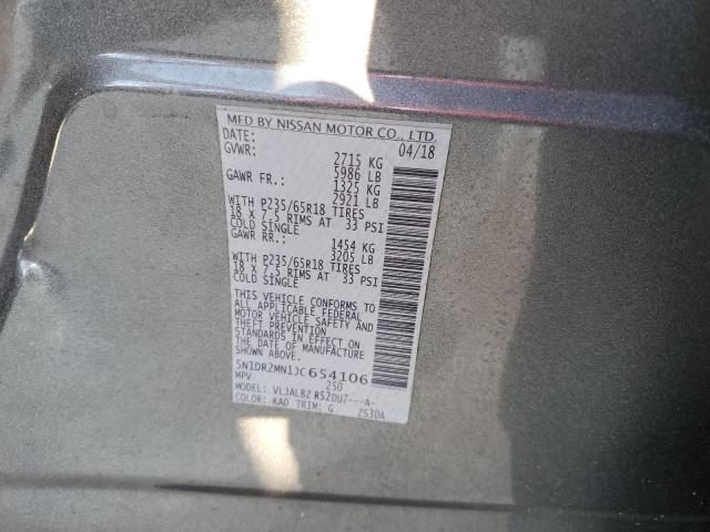 Photo 14 from auction – 2018 NISSAN PATHFINDER with VIN 5N1DR2MN1JC654106