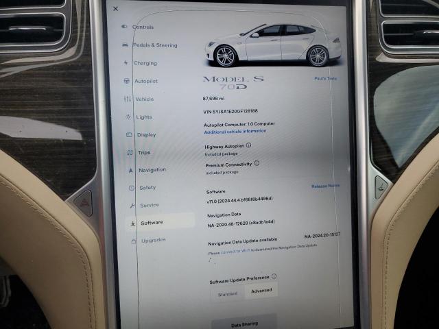 Photo 9 from auction – 2016 TESLA MODEL S with VIN 5YJSA1E20GF128188