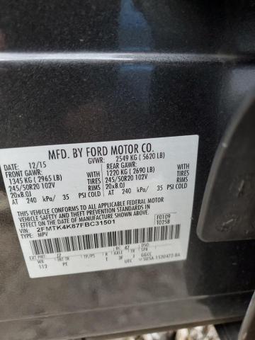Photo 14 from auction – 2015 FORD EDGE TITAN with VIN 2FMTK4K87FBC31501