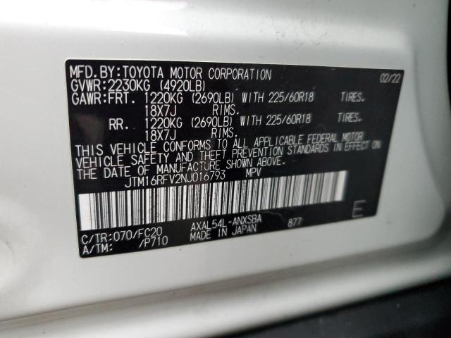 Photo 14 from auction – 2022 TOYOTA RAV4 SE with VIN JTM16RFV2NJ016793