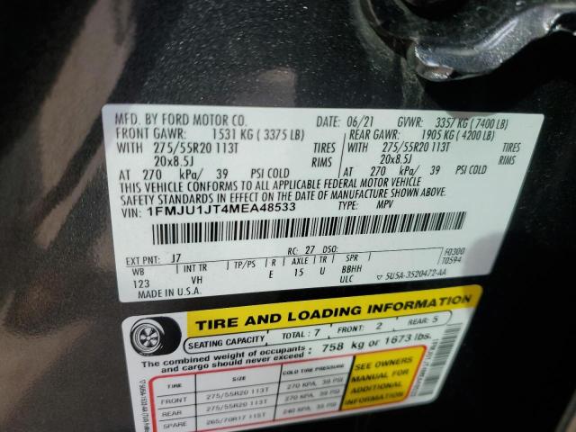 Photo 14 from auction – 2021 FORD EXPEDITION with VIN 1FMJU1JT4MEA48533