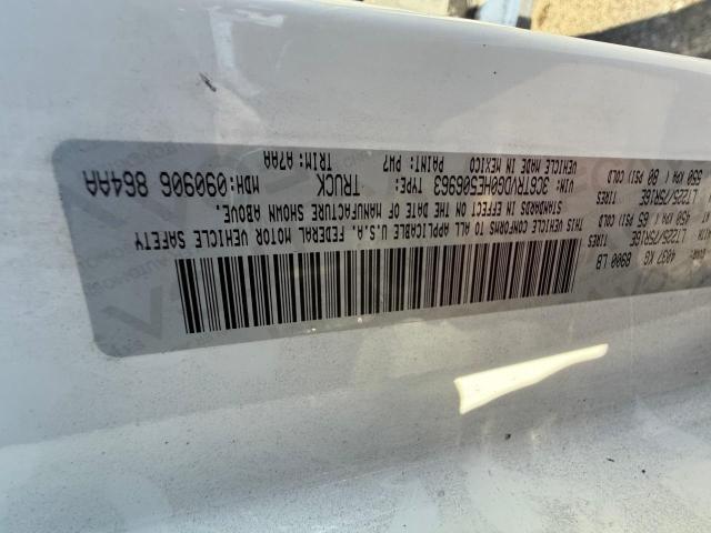 Photo 10 from auction – 2017 RAM PROMASTER with VIN 3C6TRVDG0HE506963