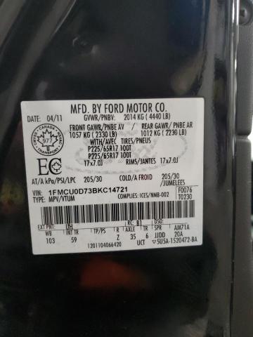 Photo 14 from auction – 2011 FORD ESCAPE XLT with VIN 1FMCU0D73BKC14721