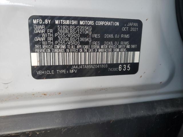 Photo 14 from auction – 2022 MITSUBISHI OUTLANDER with VIN JA4J4TA85NZ041803
