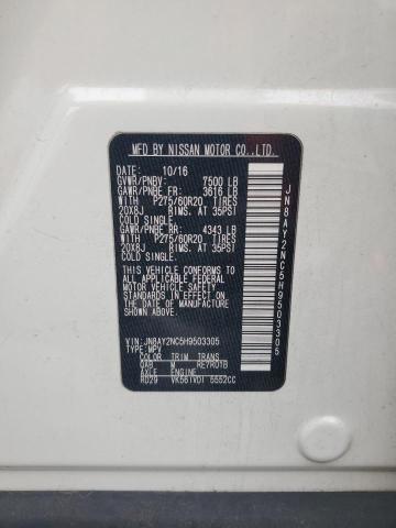 Photo 14 from auction – 2017 NISSAN ARMADA SV with VIN JN8AY2NC5H9503305